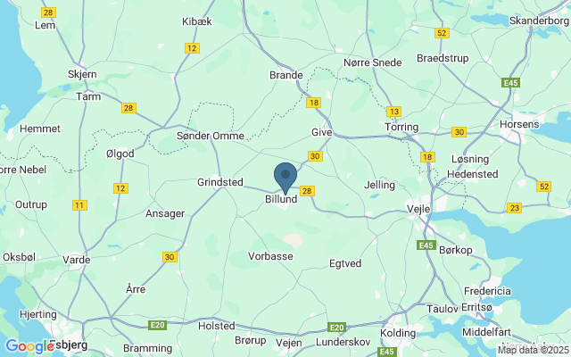 Kaart met locatie Legoland